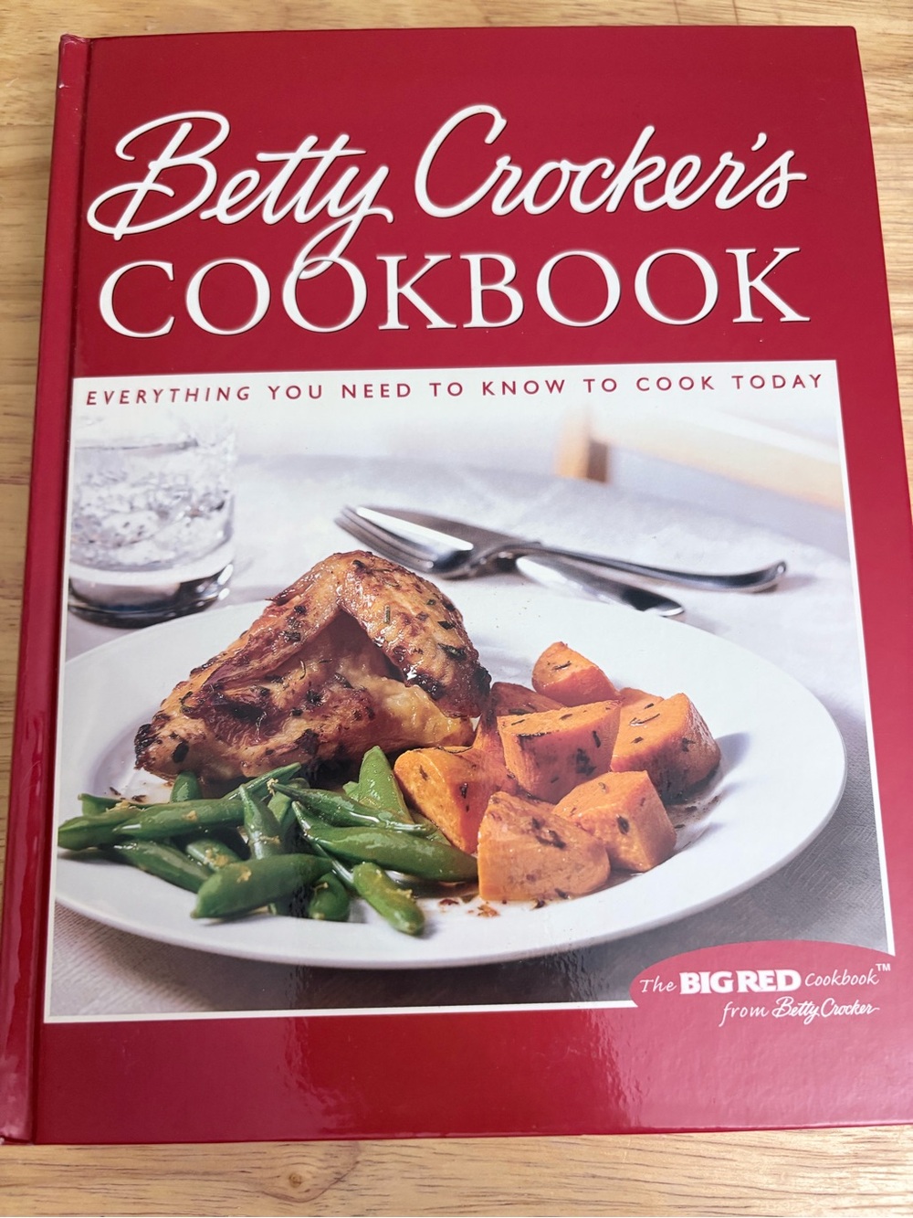 Betty Crocker Red Cookbook with Food Cover Art